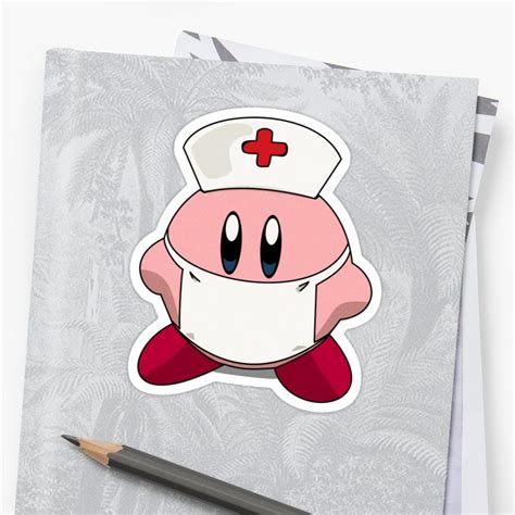 Kirby Nurse Sticker By Gamerpiggy Kirby Character Kirby Coloring