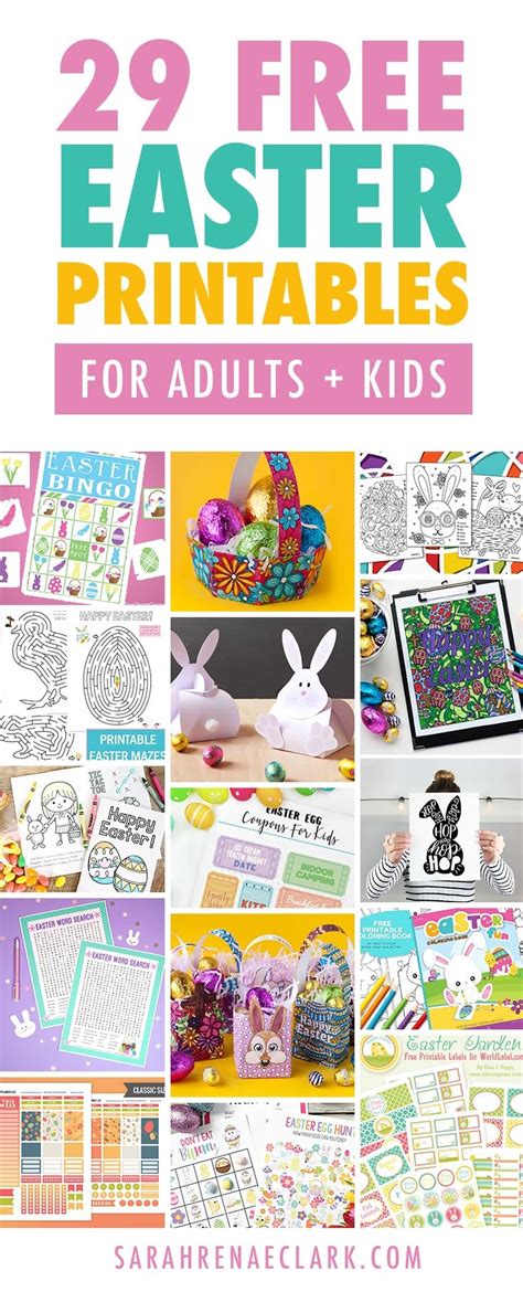 29 Best Free Easter Printables For Kids And Adults Coloring Games And More
