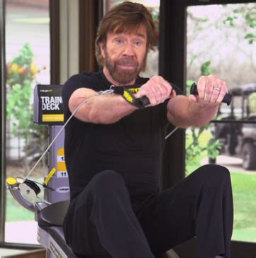 Chuck Norris Using Total Gym