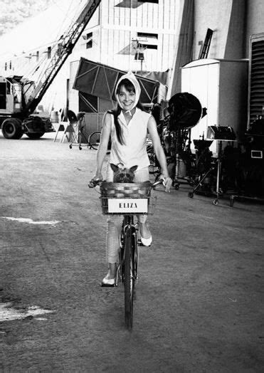 Audrey Hepburn Rides Her Bike During The My Fair Lady Shoot Cities