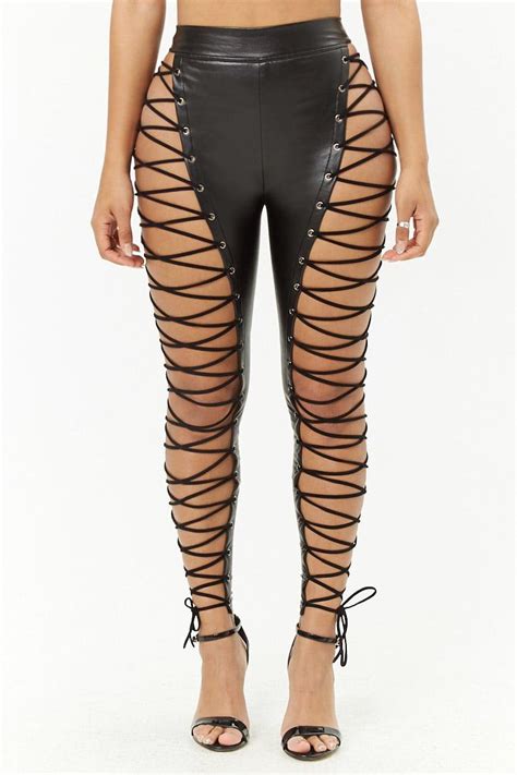 It's a question that comes up a lot given how prominent fake leather has become in manufacturing. Forever 21 Faux Leather Lace-up Leggings in Black - Lyst
