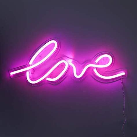 175 X 7 Inch Led Neon Pink Love Wall Sign For Cool Light Wall Art