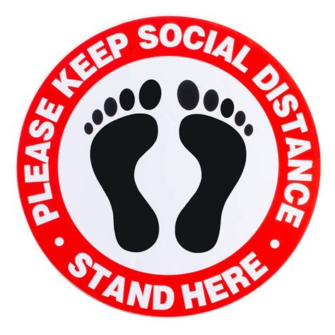 Social Distancing Floor Decals Stickers6 Feet Distance Floor Sign
