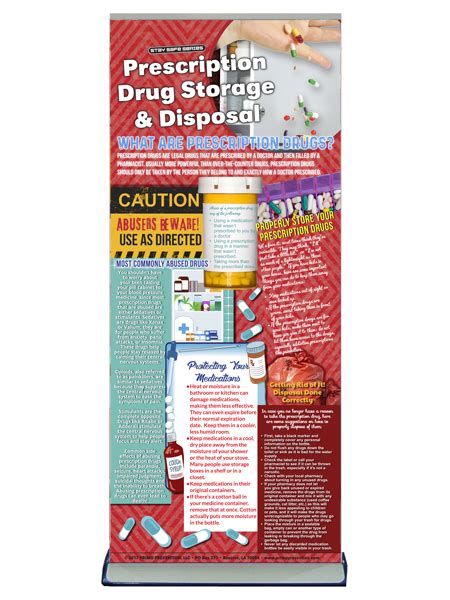 Prescription Drug Storage And Disposal Retractable Banner Wstand Primo