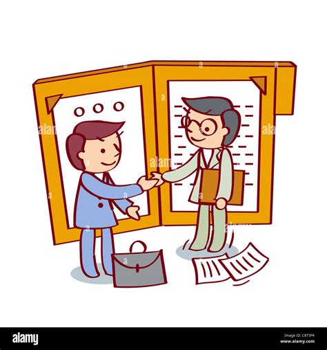 Businessmen Greeting Each Other Stock Photo Alamy