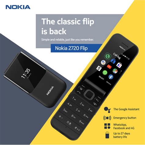 Jual Nokia 2720 Flip Original Hp Lipat Android Whatsapp Facebook 4g