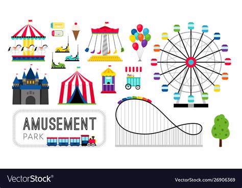 Amusement Park Elements Royalty Free Vector Image