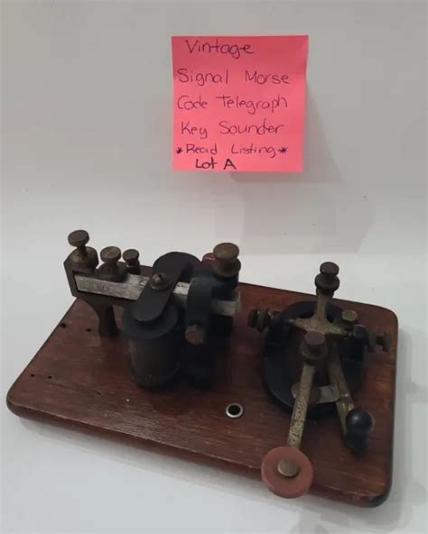 Vintage Morse Code Telegraph Key Sounder Signal Electric Telephone Old