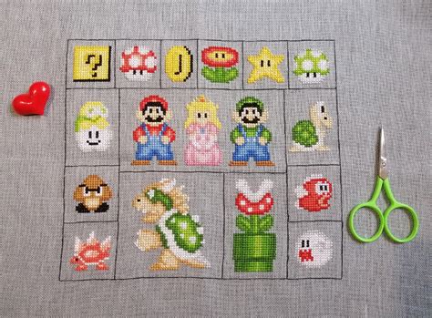 My Favorite Video Game Super Mario Cross Stitch Pattern By