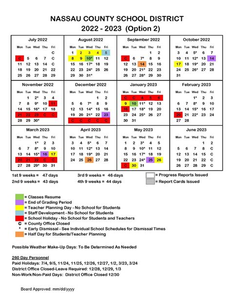 Nassau County Schools Calendar District 2023 2024 Pdf