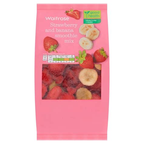 Waitrose Strawberry And Banana Smoothie Mix Frozen 480g From Ocado