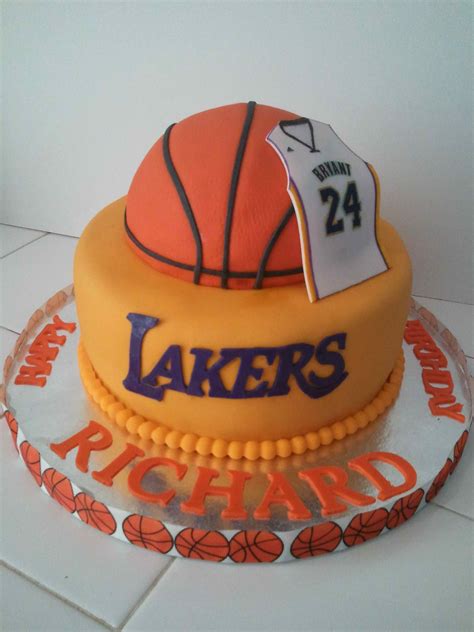 Lakers Cake Basketball Birthday Cake Dad Birthday Cakes Basketball Cake