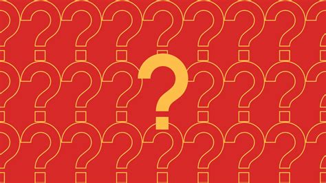 Seamless Pattern Yellow Question Mark Icon In Red Background Vector