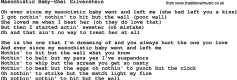 Novelty Song Masochistic Baby Shel Silverstein Lyrics