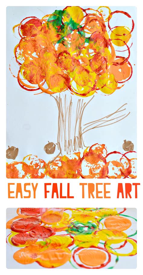Simple Fall Art Project For Kids Using Cups Kids Art Projects Fall