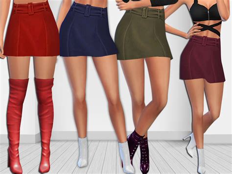 The Sims Resource Winter Skirts With Belt