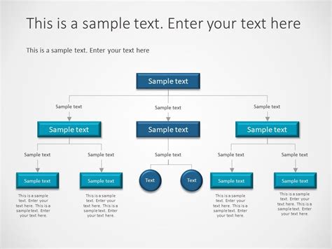 Free Organization Structure Template With Spheres And Rectangles