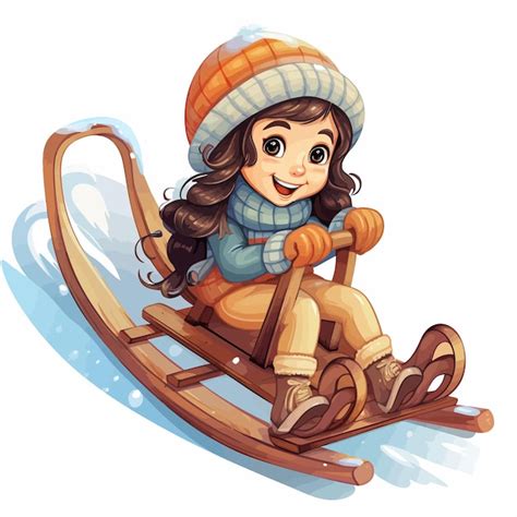 premium vector girl riding wood