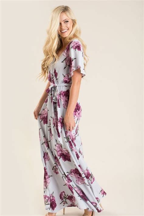 Shop The Bethany Lavender Floral Maxi Dress Boutique Clothing