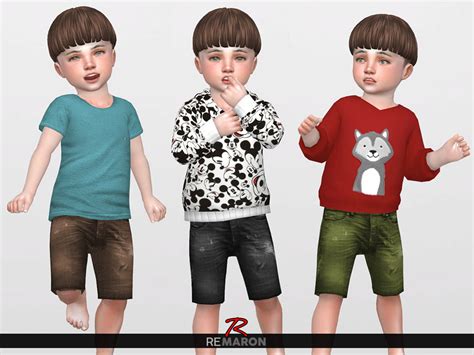 The Sims Resource Denim Shorts For Toddler 02