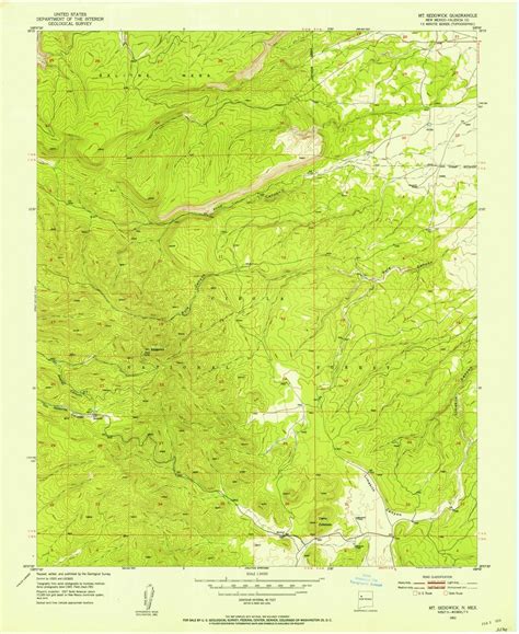 1951 Mtdgwick Nm New Mexico Usgs Topographic Map Topographic Map