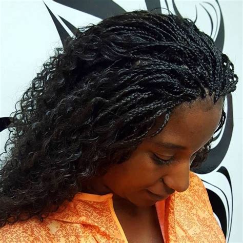 40 ideas of micro braids invisible braids and micro twists braids with curls box braids