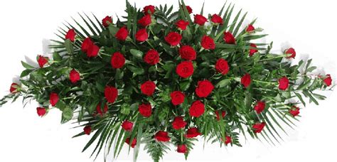 Funeral Flowers Red Rose Coffin Spray