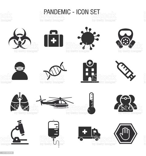 Pandemic Icon Set Stock Illustration Download Image Now Icon Symbol