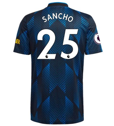 Jadon Sancho 25 Manchester United 202122 3rd Away Soccer Jersey Model