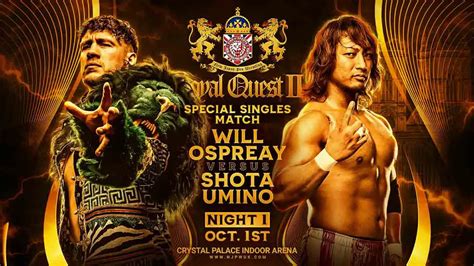 NJPW Royal Quest II 2022 Night 1 Results LIVE Card Time
