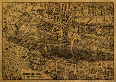 Maplewood New Jersey Vintage City Street Map 1911 Mixed Media By Design