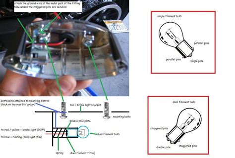 This kit lets you wire two auxiliary bulbs into your existing tail lights to implement brake. need help wiring tail light - Harley Davidson Forums