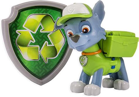Paw Patrol Action Pack Rocky Figure And Badge Uk Toys