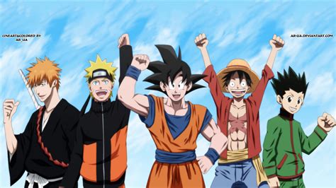One piece, dragon ball z or naruto? bts's picked their choice. Dragon Ball One Piece Naruto Wallpaper - Bakaninime