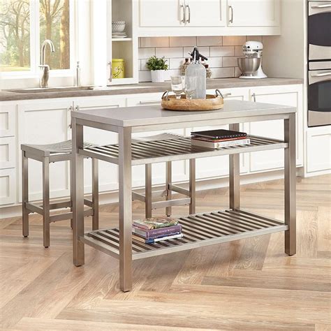 Keep your kitchen flowing and well organized with our selection of stainless steel work tables with undershelves. Small Stainless Steel Islands for the Space-Savvy Modern ...