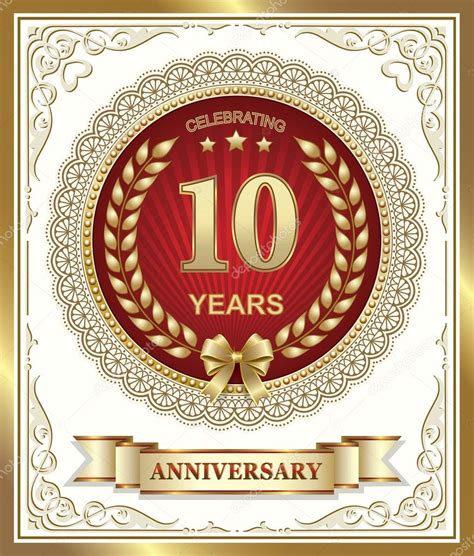 Feliz Aniversário 10 Anos — Vetor De Stock © Seriga 79608116