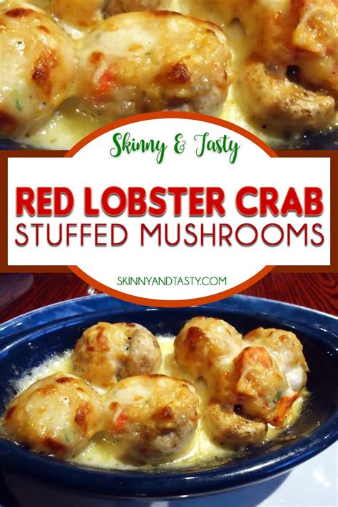 Combine the sauted vegetables, chopped mushroom stems, and all other ingredients (except cheese slices) and mix well. Red Lobster Crab Stuffed Mushrooms