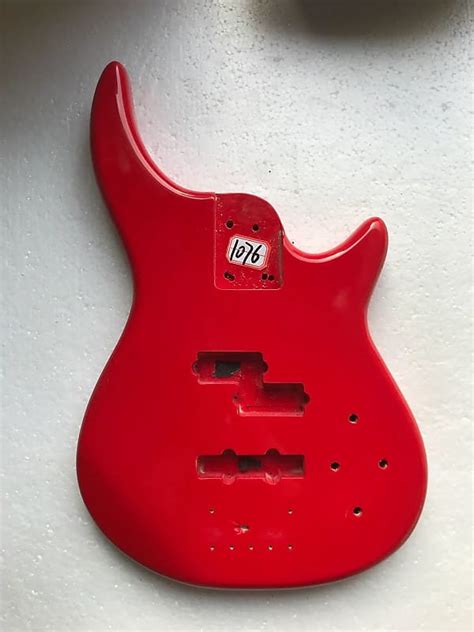 Red 4 String Bass Guitar Double Cutaway Body Reverb Australia
