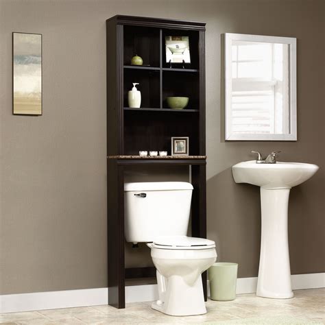 Products that use wall space instead of counter space are one solution. Over The Toilet Storage Bathroom Space Saver Cubby ...