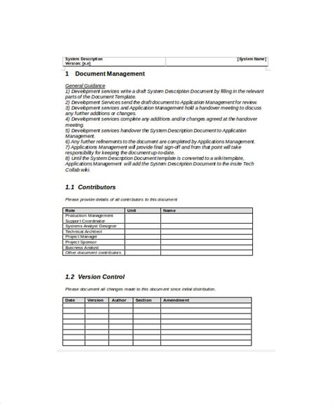 Technical Documentation Template 10 Printable Pdf And Word