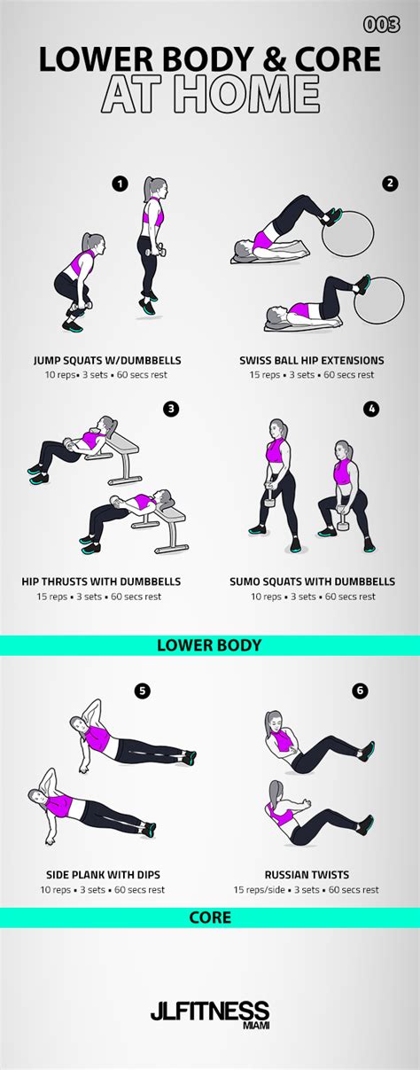 Lower Body And Core At Home Workout For Women 003 Jlfitnessmiami