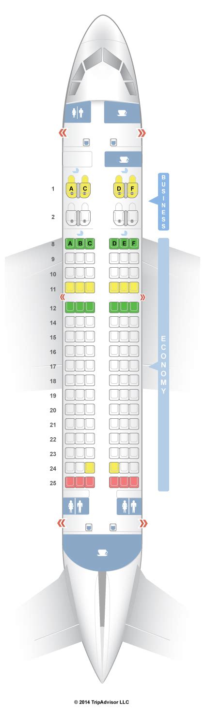 Qatar Airbus A320 Seat Map