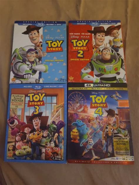 Toy Story Blu Ray Lot Special Edition Set 1 23 And 4 Disney Pixar With