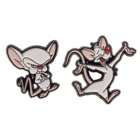 Pinky And The Brain Official Set Of 2 Pins Cartoon Pinback Lapel