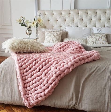 Discover a stylish selection of the latest brand name and designer fashions all at a great value. Wool Hugs Blush Pink Chunky Knit Blanket. Chunky knit ...