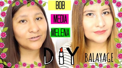 O lo que es lo mismo, una media melena que larga que va por debajo de la mandíbula pero no toca los hombros. DIY : Corte Bob Media Melena y Balayage en casa ...