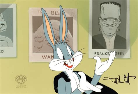 Bugs Bunny Medium Original Production Cel On Printed Background Image