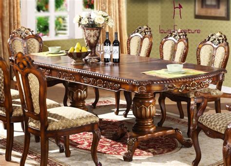 Lawanda butterfly leaf rubberwood solid wood dining set. European scalable tray tables American rectangular table ...