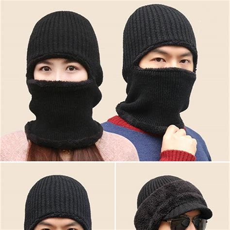 Coral Fleece Winter Hat Beanies Mens Hat Scarf Warm Breathable Wool Knitted Hat For Women