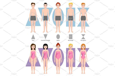 I wish women would be proud of their bodies and not diss other women for being proud. Vector illustration of different body shape types | Body ...